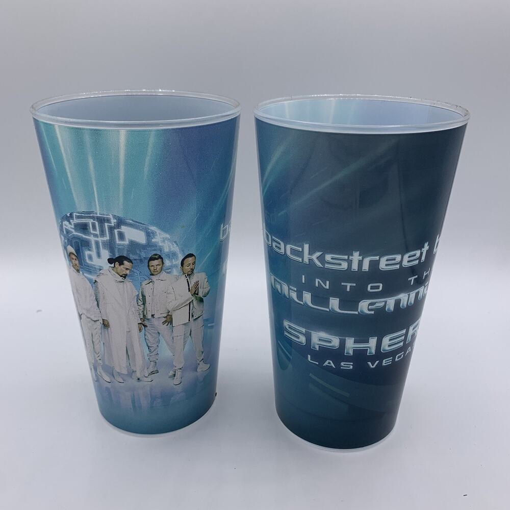 Backstreet Boys into the millennium Vegas Sphere residency cups, set of 2